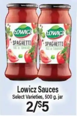 Angelo Caputo's Fresh Market Lowicz Sauces offer