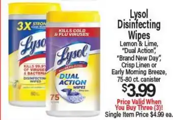 Angelo Caputo's Fresh Market Lysol Disinfecting Wipes offer