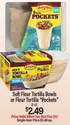 Angelo Caputo's Fresh Market Soft Flour Tortilla Bowls or Flour Tortilla Pockets offer