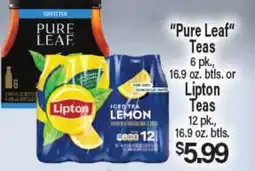 Angelo Caputo's Fresh Market Pure Leaf Teas or Lipton Teas offer