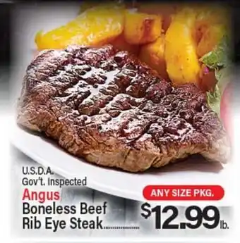 Angelo Caputo's Fresh Market Angus Boneless Beef Rib Eye Steak offer