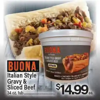 Angelo Caputo's Fresh Market BUONA Italian Style Gravy & Sliced Beef offer