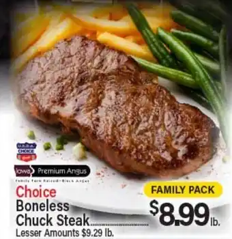 Angelo Caputo's Fresh Market Choice Boneless Chuck Steak offer