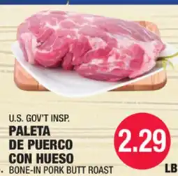 Carnicerias Jimenez U.S. GOV'T INSPI PAleta DE PUErCo CON HUESO offer