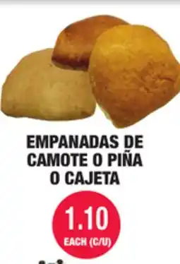 Carnicerias Jimenez EMPAÑADAS DE CAMOTE O PIÑA O CAJETA offer