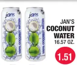 Carnicerias Jimenez JAN'S COCONUT WATER offer