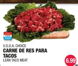 Carnicerias Jimenez U.S.D.A CHOICE CARNE DE RES PARA TACOS offer