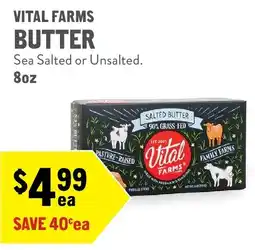 New Seasons Market Vital Farms Butter offer