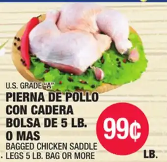Carnicerias Jimenez U.S. GRADE A PIERNA DE POLLO CON CADERA BOLSA DE 5 LB. O MAS offer