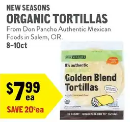 New Seasons Market New Seasons organic tortillas offer