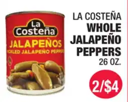 Carnicerias Jimenez LA COSTEÑA WHOLE JALAPEÑO PEPPERS offer