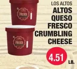 Carnicerias Jimenez LOS ALTOS QUESO FRESCO CRUMBLING CHEESE offer