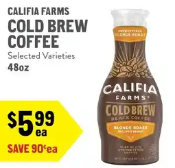 New Seasons Market Califia Farms Cold Brew Coffee offer