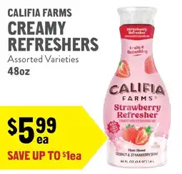 New Seasons Market Califia Farms creamy refreshers offer