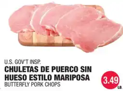 Carnicerias Jimenez U.S. GOV'T INSP. CHULETAS DE PUERCO SIN HUESO ESTILO MARIPOSA offer