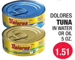 Carnicerias Jimenez DOLORES TUNA IN WATER OR OIL offer