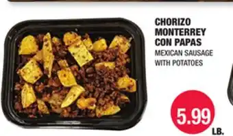 Carnicerias Jimenez CHORIZO MONTERREY CON PAPAS offer