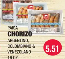 Carnicerias Jimenez PAISA CHORIZO ARGENTINO, COLOMBIANO & VENEZOLANO offer