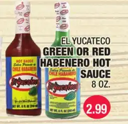 Carnicerias Jimenez EL YUCATECO GREEN OR RED HABENERO HOT SAUCE offer