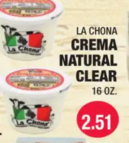 Carnicerias Jimenez LA CHONA CREMA NATURAL CLEAR offer