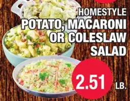 Carnicerias Jimenez HOMESTYLE POTATO, MACARONI OR COLESLAW SALAD offer