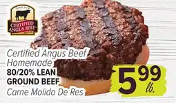 Cermak Fresh Market Certified Angus Beef Homemade 80/20% LEAN GROUND BEEF offer