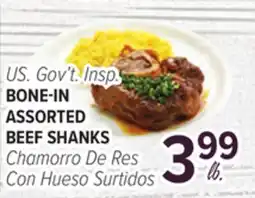 Cermak Fresh Market U.S. Gov't Insp. BONE-IN ASSORTED BEEF SHANKS offer