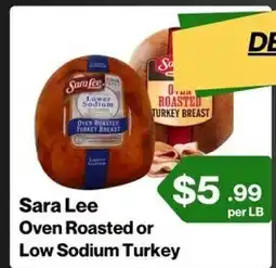 Market Place on Oakton Sara Lee Oven Roasted or Low Sodium Turkey offer
