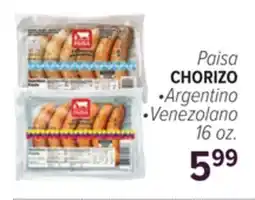 Cermak Fresh Market Paisa CHORIZO offer