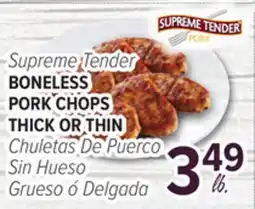 Cermak Fresh Market Supreme Tender BONELESS PORK CHOPS THICK OR THIN offer