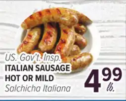 Cermak Fresh Market U.S. Gov't Insp. ITALIAN SAUSAGE HOT OR MILD offer