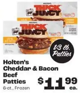 Rosauers Holten's Cheddar & Bacon Beef Patties offer