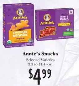 Rosauers Annie's Snacks offer