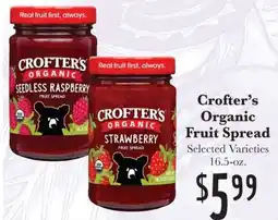 Rosauers Crofter's Organic Fruit Spread offer