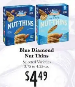 Rosauers Blue Diamond Nut Thins offer