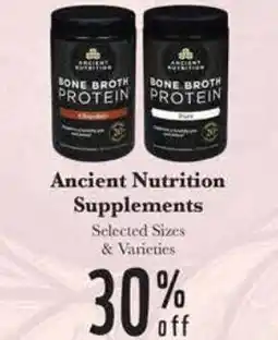 Rosauers Ancient Nutrition Supplements offer