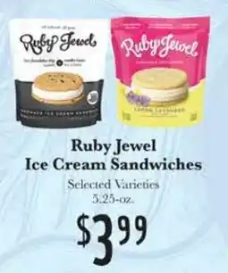 Rosauers Ruby Jewel Ice Cream Sandwiches offer