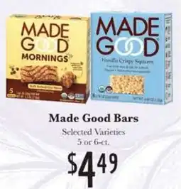 Rosauers Made Good Bars offer