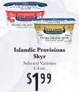 Rosauers Icelandic Provisions Skyr offer