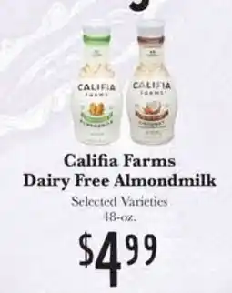 Rosauers Califia Farms Dairy Free Almondmilk offer