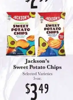 Rosauers Jackson's Sweet Potato Chips offer