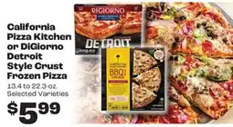 Rosauers California pizza kitchen or digiorno detroit style crust frozen pizza offer