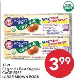 Pete's Fresh Market Eggland's Best Organic cage free large brown eggs offer