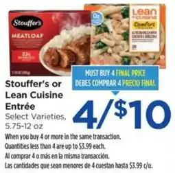 Food 4 Less Stouffer's or Lean Cuisine Entrée offer