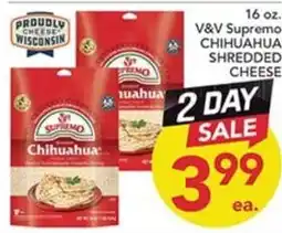 Pete's Fresh Market V&V Supremo Chihuahua shredded cheese offer