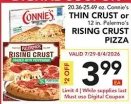 Pete's Fresh Market Connie's thin crust or palermo's rising crust pizza offer
