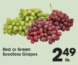 Price Rite Red or Green Seedless Grapes offer