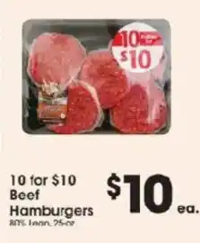 Price Rite Beef Hamburgers offer