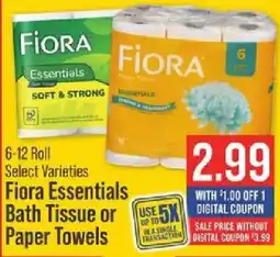 IGA Fiора Essentials Bath Tissue or Paper Towels offer