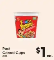 Price Rite Post cereal cups offer